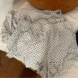Forever21 set of 2 polka dot pajama shorts with ruffle hem